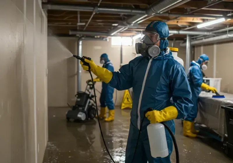 Basement Sanitization and Antimicrobial Treatment process in Frankfort, IN