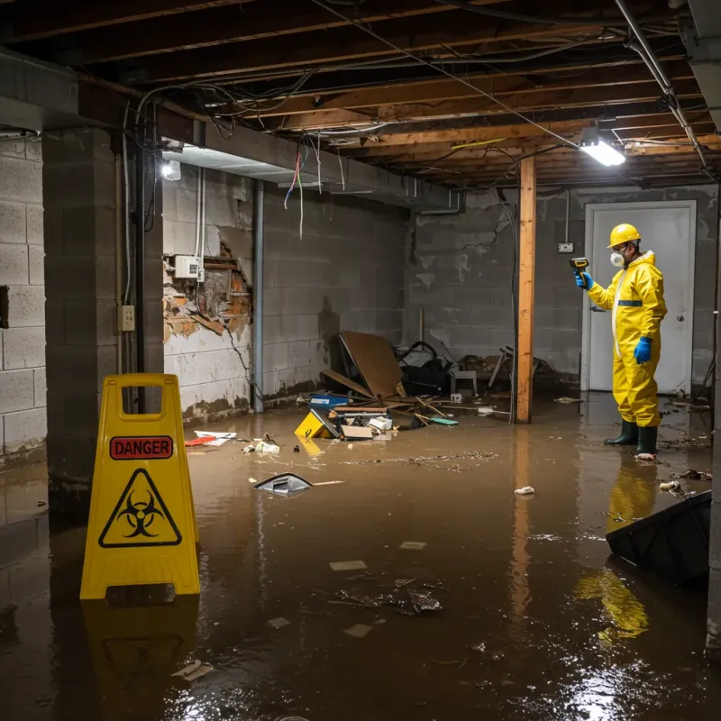 Flooded Basement Electrical Hazard in Frankfort, IN Property